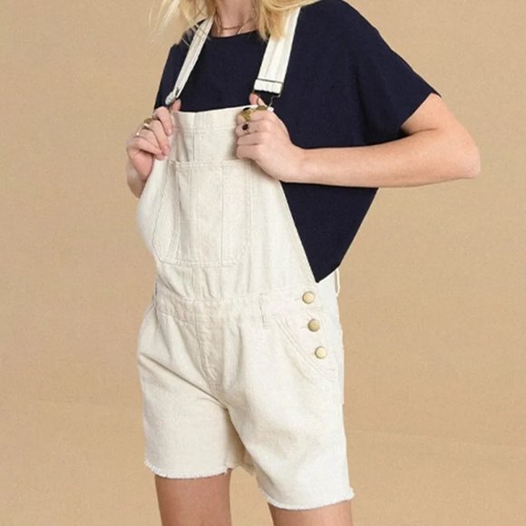 Molly Bracken White Denim Overall - Picture 1 of 3